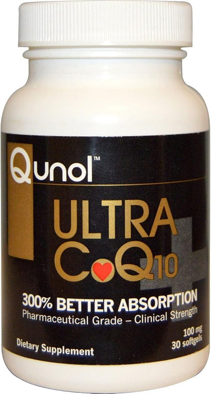 Qunol Ultra CoQ10 100mg Softgels- 3X Better Absorption Coenzyme Q10 Supplements - Antioxidant Supplement for Vascular and Heart Health & Energy Production - 5 Month Supply - 150 Count