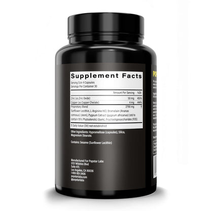 POPSTAR Labs Semen Volume Booster - Men's Semen Health & Fertility Supplement - Doctor Formulated to Increase Load Volume - Made in USA - Non-GMO, Organic, Vegan - 120 Capsules (1 Month Supply)