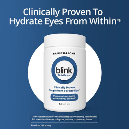 BLINK Nutritears Supplement for Dry Eyes, 50 Softgels