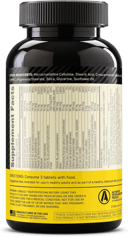 Optimum Nutrition Opti-Men Multivitamin Tablets