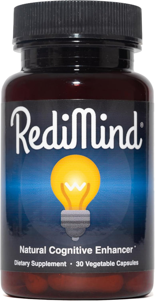 RediMind – Natural Brain Booster & Memory Support (Vegan, 30 Capsules)