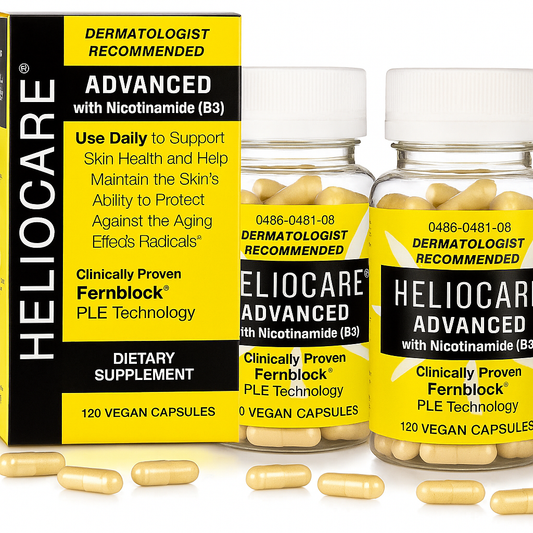 Heliocare Advanced Niacin B3 Supplement: Fernblock PLE Extract 240mg Per Serving - Supports Skin Cell Health W/Antioxidant Rich Vitamin B3 Niacin 500 mg - 120 Vegan Capsules